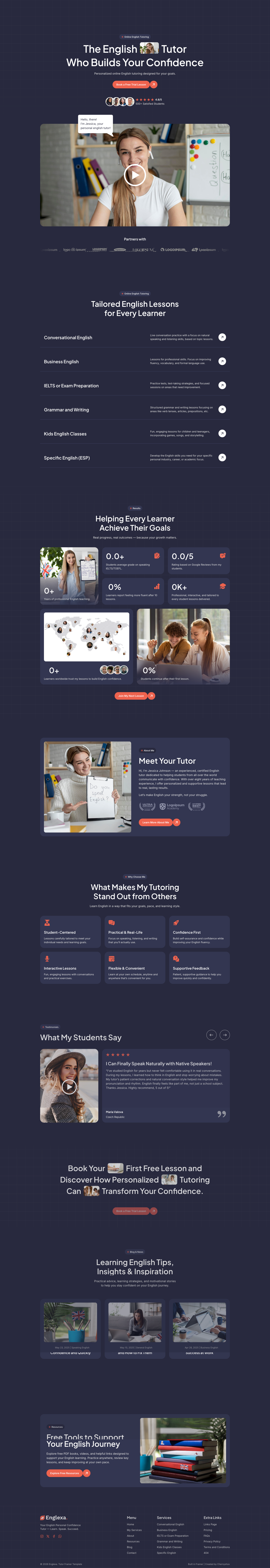 Site de escola de idiomas criado pela Bapweb